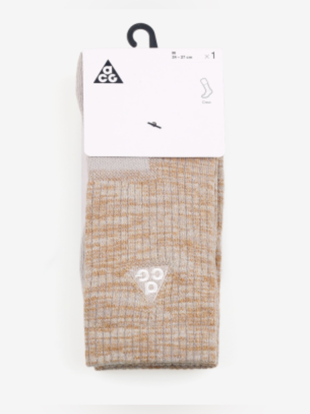 Nike ACG Crew Socks in Beige Heather